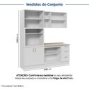 Ver imagem 4 de Cozinha Planejada 4 Peças com Tampo com Cristaleira Marselha CabeCasa MadeiraOriginals Branco