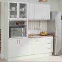 Ver imagem 1 de Cozinha Planejada 4 Peças com Tampo com Cristaleira Marselha CabeCasa MadeiraOriginals Branco