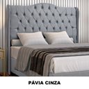 Ver imagem 5 de Cabeceira Estofada 1.40 para Cama Box Casal Capitonê Dubai Suede Cinza - Lh Móveis