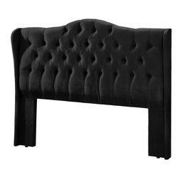 Cabeceira Cama Box Casal 1.40 Capitonê Dubai Pávia Preto - LH Móveis - 2
