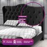 Cabeceira Cama Box Casal 1.40 Capitonê Dubai Pávia Preto - LH Móveis - 10