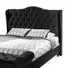 Cabeceira Cama Box Casal 1.40 Capitonê Dubai Pávia Preto - LH Móveis - 1