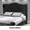 Cabeceira Cama Box Casal 1.40 Capitonê Dubai Pávia Preto - LH Móveis - 4