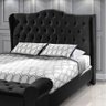 Cabeceira Cama Box Casal 1.40 Capitonê Dubai Pávia Preto - LH Móveis - 3