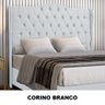 Cabeceira Estofada 1.95 para Cama Box King Capitonê Dubai Corino Branco - Lh Móveis - 6