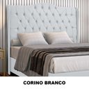 Ver imagem 6 de Cabeceira Estofada 1.95 para Cama Box King Capitonê Dubai Corino Branco - Lh Móveis