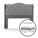 Ver imagem 7 de Cabeceira Estofada 1.60 para Cama Box Queen Capitonê Dubai Suede Cinza - Lh Móveis