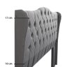 Cabeceira Estofada 1.60 para Cama Box Queen Capitonê Dubai Suede Cinza - Lh Móveis - 9