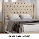 Ver imagem 5 de Cabeceira Estofada 1.60 para Cama Box Queen Capitonê Dubai Suede Cappuccino - Lh Móveis