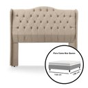 Ver imagem 6 de Cabeceira Estofada 1.60 para Cama Box Queen Capitonê Dubai Suede Cappuccino - Lh Móveis