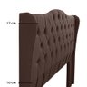 Cabeceira Estofada 1.60 para Cama Box Queen Capitonê Dubai Suede Marrom - Lh Móveis - 9