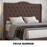 Cabeceira Estofada 1.60 para Cama Box Queen Capitonê Dubai Suede Marrom - Lh Móveis - 6