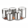Conjunto de Potes Porta Mantimentos com Tampa Brinox Suprema 5 Peças Inox - 1