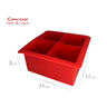 Kit 4 Formas Silicone Gelo com Tampa Papinha 4 Cubos Grandes - 3