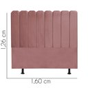 Ver imagem 3 de Cabeceira Estofada Alanis 160CM Queen Suede Rose - D A DECOR