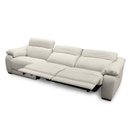 Ver imagem 4 de Sofá Sala de Estar Elétrico Reclinável Concepción U076 308cm Modulado Couro Bege Claro G49 - Idea Re
