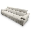 Ver imagem 1 de Sofá Sala de Estar Elétrico Reclinável Concepción U076 308cm Modulado Couro Bege Claro G49 - Idea Re