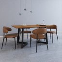 Ver imagem 1 de Conjunto Sala de Jantar com Mesa 160cm Toronto e 4 Cadeiras Bless Yescasa Marrom/Caramelo/Mel/Preto
