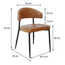 Ver imagem 4 de Conjunto Sala de Jantar com Mesa 160cm Toronto e 4 Cadeiras Bless Yescasa Marrom/Caramelo/Mel/Preto