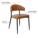 Ver imagem 6 de Conjunto Sala de Jantar com Mesa 160cm Toronto e 4 Cadeiras Bless Yescasa Marrom/Caramelo/Mel/Preto