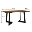 Ver imagem 3 de Conjunto Sala de Jantar com Mesa 160cm Toronto e 4 Cadeiras Bless Yescasa Marrom/Caramelo/Mel/Preto