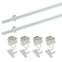 Perfil Embutir Led 30x12mm Branco 2x1m Gesso Spazio Ilunato - 1