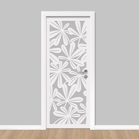 CÓPIA - Adesivo de Porta - Relevo Floral 3 Dekalque 83x213