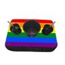 Almofada Bandeja Pipoca Balde e Copo Suede Macio e Madeira Personalizado - Bandeira LGBT - 2 Copos - 2
