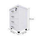 Ver imagem 7 de Gaveteiro Volante com 4 Gavetas