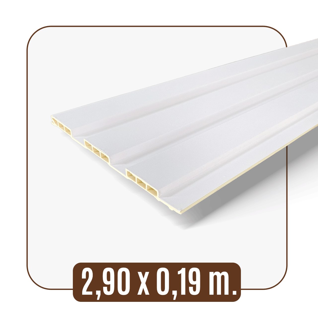 Painel Ripado Wpc Interno Wide Cor: Branco Absoluto 2,90m X 19cm (0,55m²) - 4