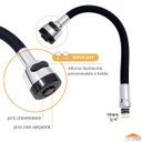 Ver imagem 4 de Tubo Flexível Silicone Preto Arejador Cromo/preto Gourmet