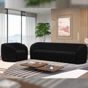 Ver imagem 5 de Kit Sofá 5 Lugares para Sala 332cm com 01 Poltrona Lazio M03 Bouclê Preto - Lyam Decor