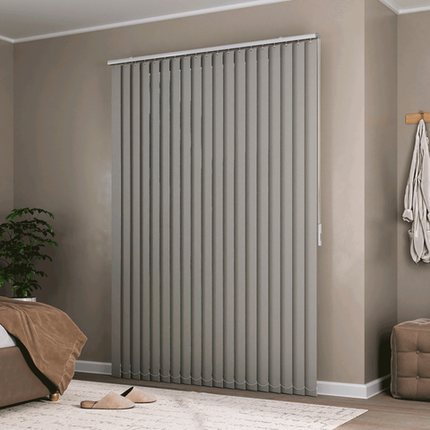 Persiana Vertical em Tecido Blackout Crisdan Largura 1,30 X 1,30 Altura Cinza