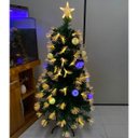 Ver imagem 1 de Arvore de Natal Fibra Otica Natalina Completa Iluminaçao Led Ponta Estrela Festa Fim de Ano Decoraça