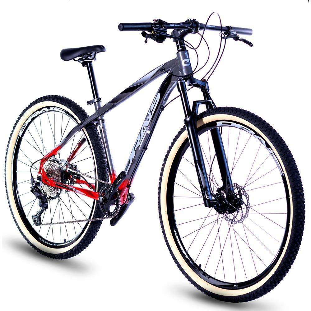 Bicicleta 12 Velocidade Drais Aro 29 Revolution Shimano 19" Grafite/Vermelho - 319 - 2