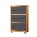 Ver imagem 5 de Guarda Roupa Casal Doble 06 Portas e Cômoda Unno 06 Gavetas Freijo Titanium - Móveis Albatroz