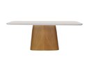 Ver imagem 4 de Mesa de Jantar Horus 160cm Base em Madeira e Tampo Vidro Off-White