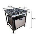 Ver imagem 4 de Fogão 4 Bocas Cefaz com Forno Linha Diamond Baixa Pressão CFZD-015