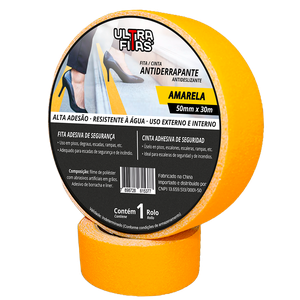 Fita Antiderrapante 50 Mm X 30 Metros - Amarela