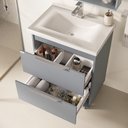 Ver imagem 5 de Gabinete para Banheiro Iolanda 60 com Pés Fabribam Cinza