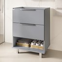 Ver imagem 1 de Gabinete para Banheiro Iolanda 60 com Pés Fabribam Cinza