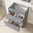 Ver imagem 2 de Gabinete para Banheiro Iolanda 60 com Pés Fabribam Cinza