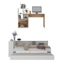 Ver imagem 5 de Conjunto Quarto Bicama com Colchão e Baú/prateleira/escrivaninha Multimóveis Mp4228 Branco/rustic