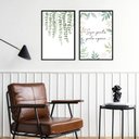 Ver imagem 2 de Kit 2 Quadros Decorativos Seja Grato - Folhas 24x18cm - com Vidro:madeira Preta