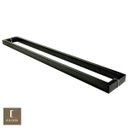Ver imagem 2 de Puxador Para Portas Duplo em Aço Inox 304 Modelo Greco Preto Fosco para portas: pivotantes/madeira -