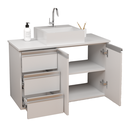 Ver imagem 4 de Balcão Móvel Gabinete Mdf Armário Banheiro Tampo/cuba 80cm Esquerdo com Fundo