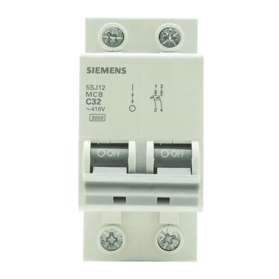 DISJUNTOR BIFÁSICO BIPOLAR MINI DIN CURVA C 5SJ1 SIEMENS:32A - 1