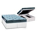 Ver imagem 1 de Cama Box Baú King: Colchão Espuma D45 Orthoflex / Ep Cecina + Base Crc Courano White(193x203)