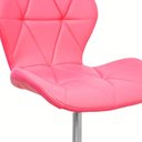 Ver imagem 5 de Cadeira de Escritório com Base Giratória Estofada Slim Vegas Rosa