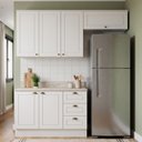 Ver imagem 1 de Cozinha Compacta Modulada 100% MDF 3 Peças com Tampo Branca Emily